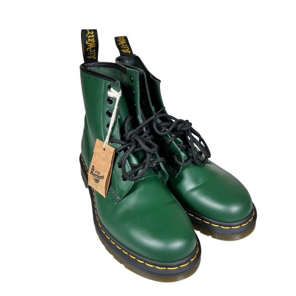 Dr. Martens Other - Dr Martens Air Cushioned 1460 8 Hole Mens Green Leather Ankle Boots Size 10